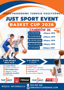 JUST SPORT EVENT BASKET CUP 2026 - Zambrów - plakat PL